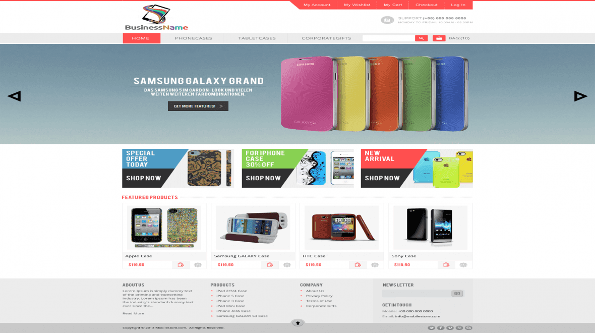 Mobile Store Magento Theme