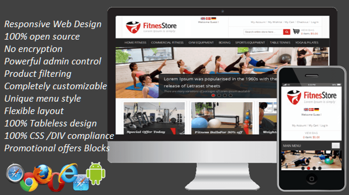 Fitness Store Magento Theme
