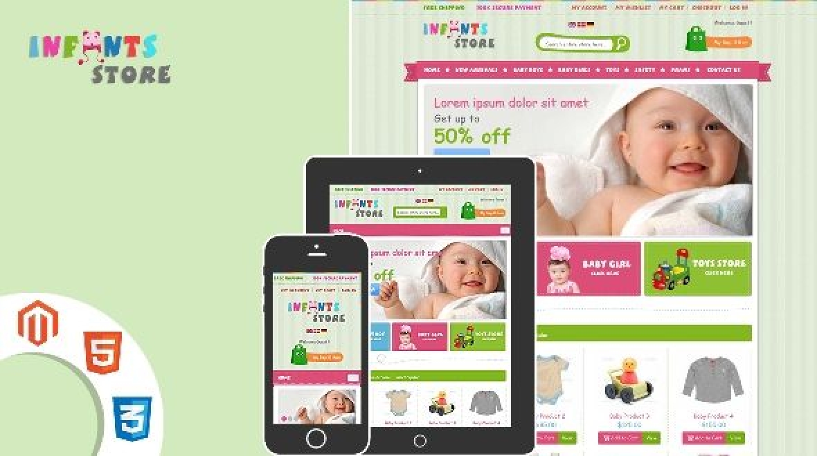 Baby Store Magento Theme
